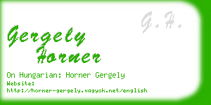 gergely horner business card